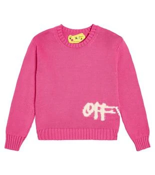 Off-White | Logo棉质混纺毛衣,商家MyTheresa CN,价格¥1646