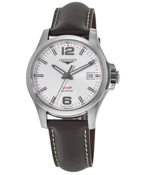 Longines | Longines Conquest V.H.P. Silver Dial Brown Leather Strap Men's Watch L3.716.4.76.5 8折