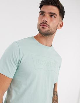 推荐Levi's batwing outline logo t-shirt in blue商品