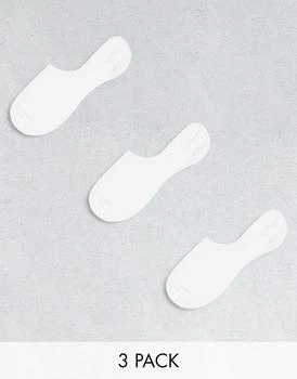 推荐Only & Sons 3 pack invisible socks in white商品