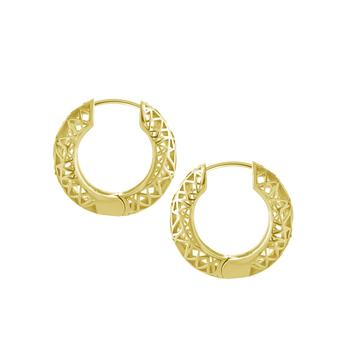 Essentials Jewelry, Essentials | Open Lace Hoop Earring in Silver Plate商品图片 