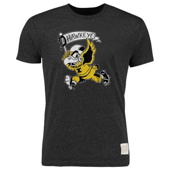 更多The Original Retro Brand, The Original Retro Brand | Men's Heather Black Iowa Hawkeyes Vintage-Like Herky Tri-Blend T-shirt商品图片 