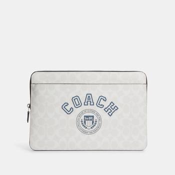 Coach Outlet Laptop Sleeve In Signature Canvas With Coach Varsity product img