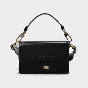 推荐Shoulder Bag in Glossy Black Leather商品