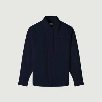 推荐Basile Overshirt Embroidered Chest Dark Navy APC PARIS商品