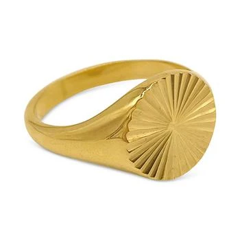 ADORNIA | Gold-Tone Water-Resistant Burst Signet Ring 独家减免邮费