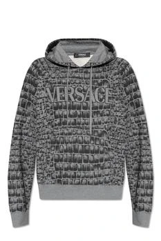 Versace | Versace Logo-Printed Drawstring Hoodie 4.7折, 独家减免邮费