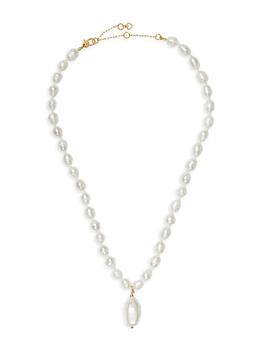 kate spade项链, Kate Spade | Pearl Play Gold-Plated, Cubic Zirconia & Faux Pearl Necklace商品图片 