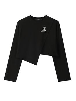 推荐Diagonal Long Sleeve T-shirt (Black)商品