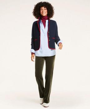 Brooks Brothers | Merino Wool Contrast-Trim Sweater Jacket商品图片,4.6折