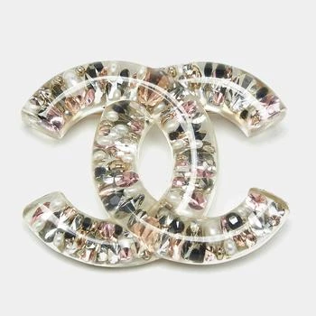 [二手商品] Chanel | Chanel CC Resin Faux Pearl Crystals Gold Tone Brooch,商家The Luxury Closet,价格¥4292