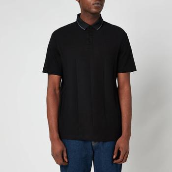 推荐Armani Exchange Men's Mercerized Cotton Polo Shirt - BlackTonal商品