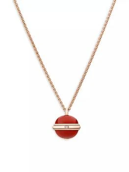 推荐Possession Diamond, Carnelian & 18K Rose Gold Pendant Necklace商品