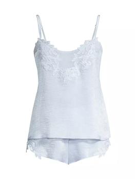 In Bloom | Magnolia 2-Piece Shimmer Satin Camisole & Shorts Set商品图片,7.5折