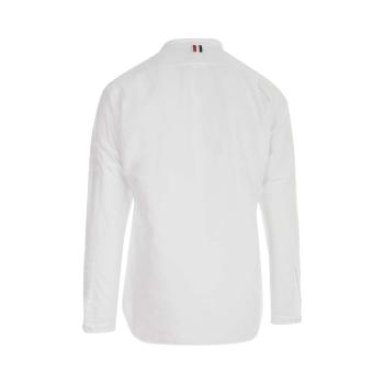 thom browne衬衫新款, Thom Browne | THOM 男士白色经典纽扣羽绒领长袖衬衫 MWL163A-06496-100商品图片 独家减免邮费