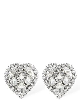 商品Alessandra Rich | Crystal Heart Earrings,商家LUISAVIAROMA,价格¥2681图片