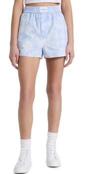 alexander wang短裤, Alexander Wang | alexanderwang.t Acid Wash Classic Boxer Shorts商品图片 5折