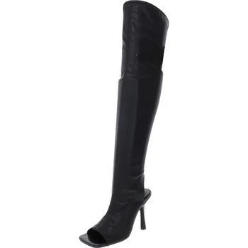 推荐Steve Madden Womens Jordyn Faux Leather Peep Toe Over-The-Knee Boots商品