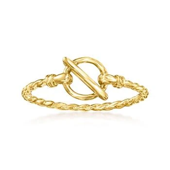 RS Pure | RS Pure by Ross-Simons 14kt Yellow Gold Twisted Rope Toggle Ring,商家Premium Outlets,价格¥1598