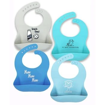 Tendertyme | Baby Boys Deep Pocket Silicone Bibs, Pack of 4,商家Macy's,价格¥224