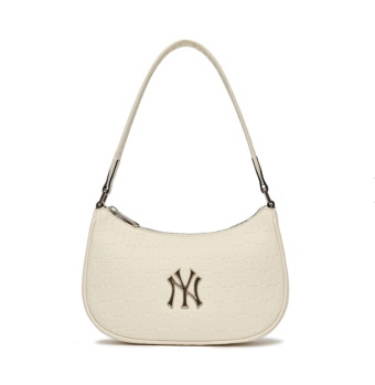 商品MLB | 【享贝家】ZY- MLB 老花暗纹满标NY皮质腋下包 饺子包 单肩包 3ABQS022N-50CRS,商家xiangbeiguoji,价格¥600图片