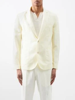 推荐Single-breasted linen suit jacket商品
