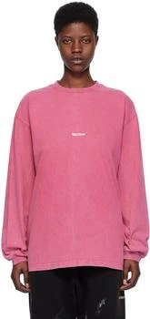 We11done | Pink Vintage Horror Long Sleeve T-Shirt 独家减免邮费