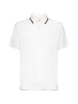 Paul Smith | PS Paul Smith Rainbow Stripe-Trim Polo Shirt商品图片,5.2折起