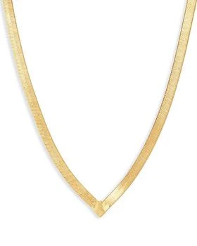 Argento Vivo | Pointed Herringbone Collar Necklace in 18K Gold Plated Sterling Silver, 18",商家Bloomingdale's,价格¥550