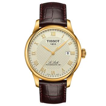 天梭力洛克, Tissot | Men's Swiss Automatic Le Locle Brown Leather Strap Watch 40mm商品图片 