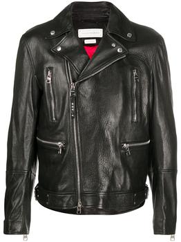 商品Alexander Mcqueen Men's  Black Leather Outerwear Jacket,商家StyleMyle,价格¥20991图片