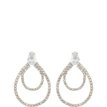 Ettika Jewelry | Crystal Serenity 18k Gold Plated Dangle Earrings,商家Verishop,价格¥418