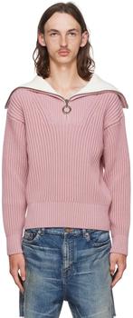 AMI | Pink Organic Cotton Sweater商品图片,