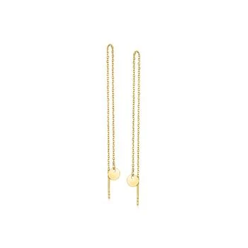 RS Pure | RS Pure by Ross-Simons Italian 14kt Yellow Gold Circle Drop Threader Earrings,商家Premium Outlets,价格¥1230