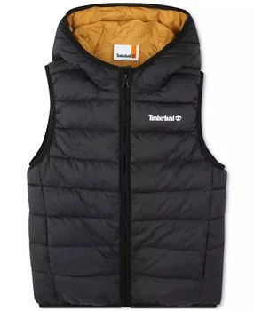 Timberland | Big Boys Sleeveless Hooded Puffer Vest,商家Macy's,价格¥437