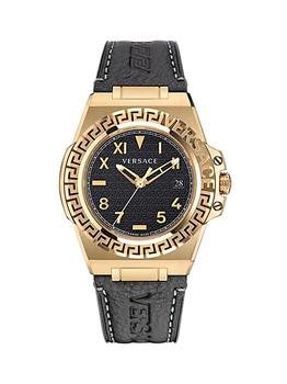 Versace | Greca Reaction Leather Strsp Watch商品图片,