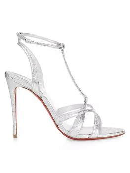 Christian Louboutin | Tangueva 100MM Metallic Leather Sandals 