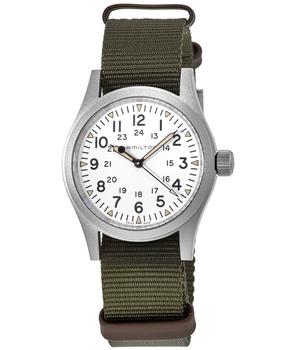 Hamilton | Hamilton Khaki Field Mechanical White Dial Green Fabric Strap Men's Watch H69439411商品图片,9折