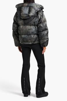 推荐Quilted printed shell hooded down ski jacket商品