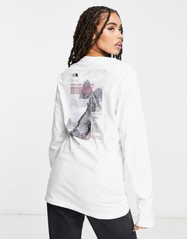 The North Face | The North Face Collage back print long sleeve t-shirt in off white Exclusive at ASOS商品图片,
