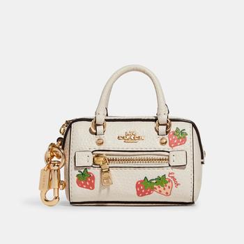 商品Coach Outlet Mini Rowan Satchel Bag Charm With Strawberry Print图片