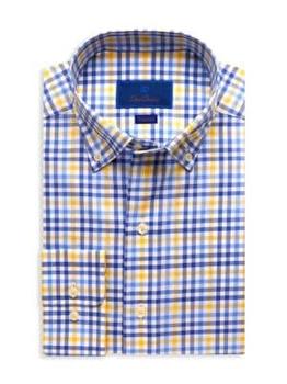 Fusion Trim Fit Plaid Oxford Dress Shirt product img