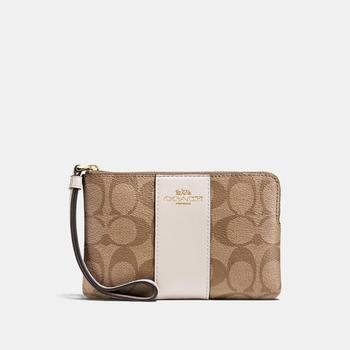 Coach Outlet Corner Zip Wristlet In Signature Canvas product img