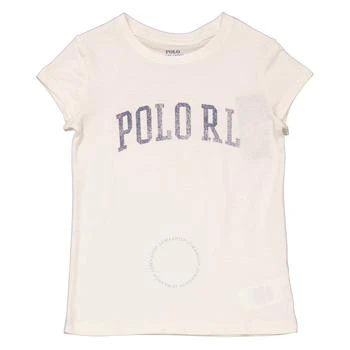 Ralph Lauren | Girls Deckwash White Graphic Cotton T-Shirt 4.9折, 满$200减$10, 满减