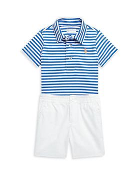 商品Ralph Lauren | Boys' Jersey Polo Shirt & Chino Shorts Set - Baby,商家Bloomingdale's,价格¥223图片