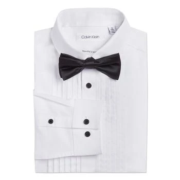 Calvin Klein | Big Boys Husky Tuxedo Shirt and Bow Tie Box Set,商家Macy's,价格¥292