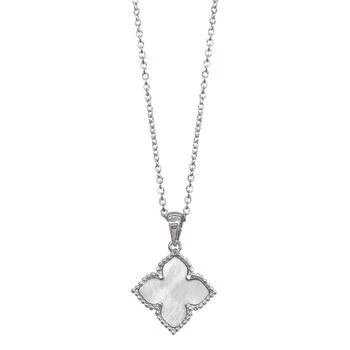 ADORNIA | Flower Mother of Pearl Necklace silver white,商家Premium Outlets,价格¥145