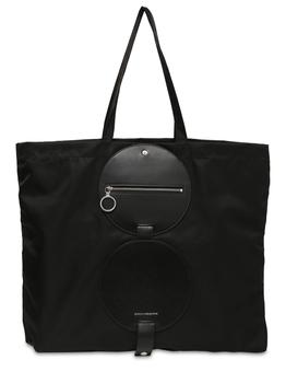 推荐Nylon Tote Bag W/ Leather Details商品