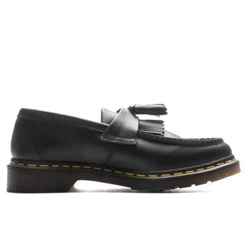 推荐Adrian Yellow Stitch Leather Tassel Loafers - Black Smooth商品