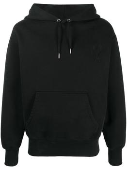 美国ami卫衣, AMI | AMI De Coeur Logo Hoodie Black商品图片 